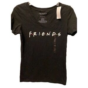 Friends the Television Series Logo T-shirt Medium Black Short Sleeves NWT